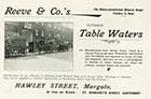 Hawley Street/Reeve and Co Table Waters [Guide 1900]